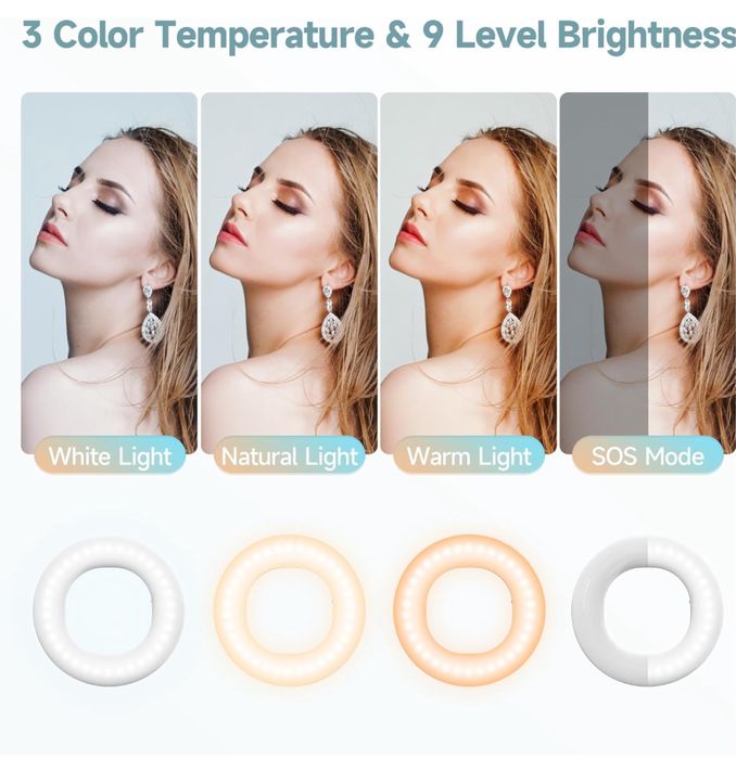 Lumina selfie Qirita cu acumulator pt tel/tab/laptop noua sigilata