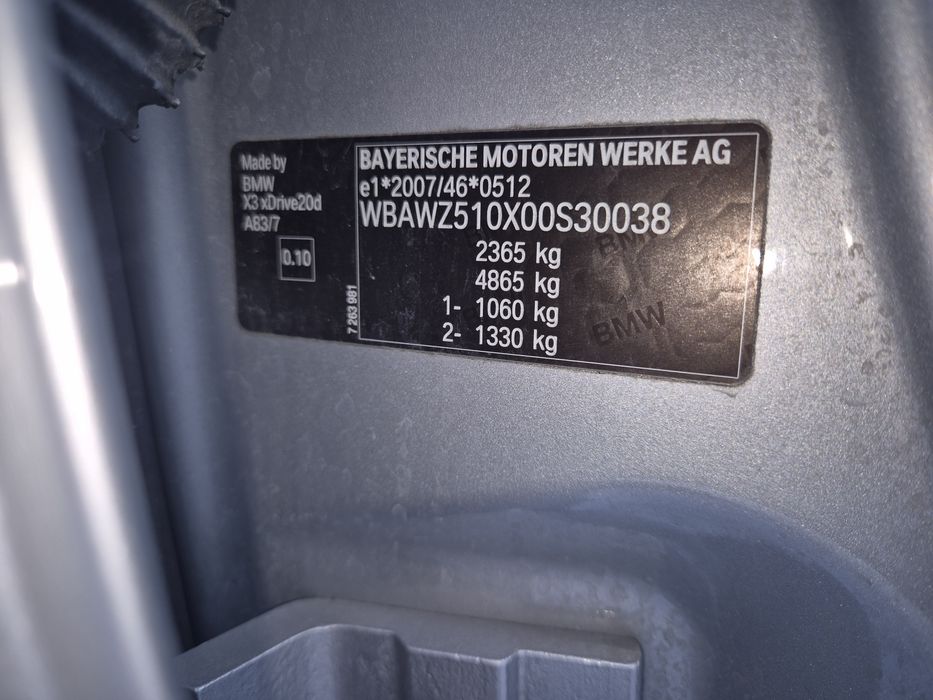 BMW  X3  Xdrive 2.0  190 cp