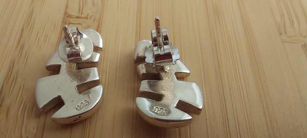 Сребърни обеци със седеф