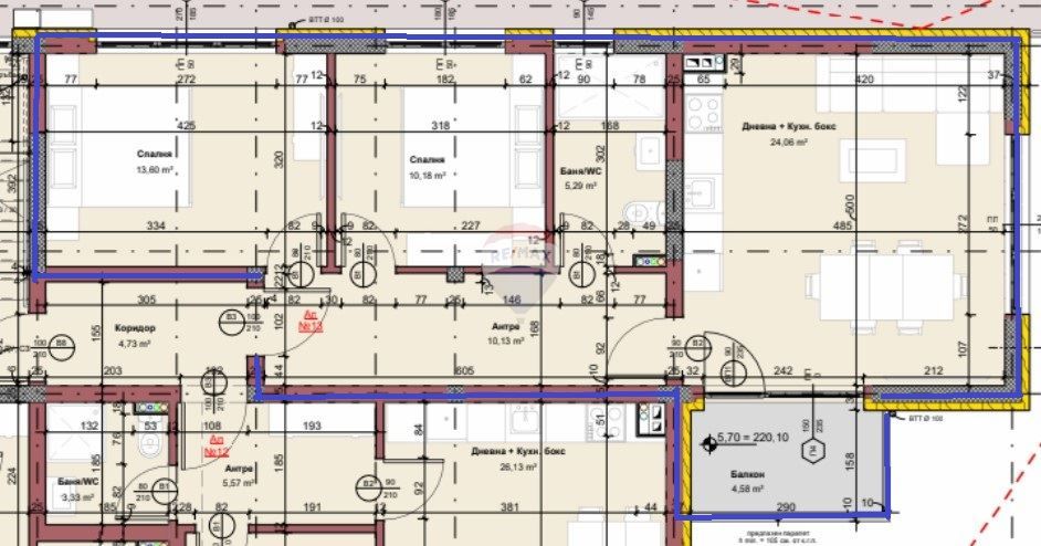 Тристаен апартамент, кв. Виница, гр.Варна ТЕ