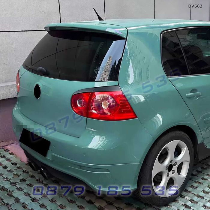 Вежди за задни стопове VW Golf 5 MK5 GTI R32 черен гланц DV662 тунинг добавки задна броня голф vejdi za stopove dobavki