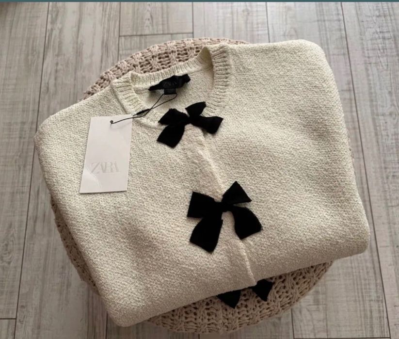 Стилна жилетка ZARA панделки