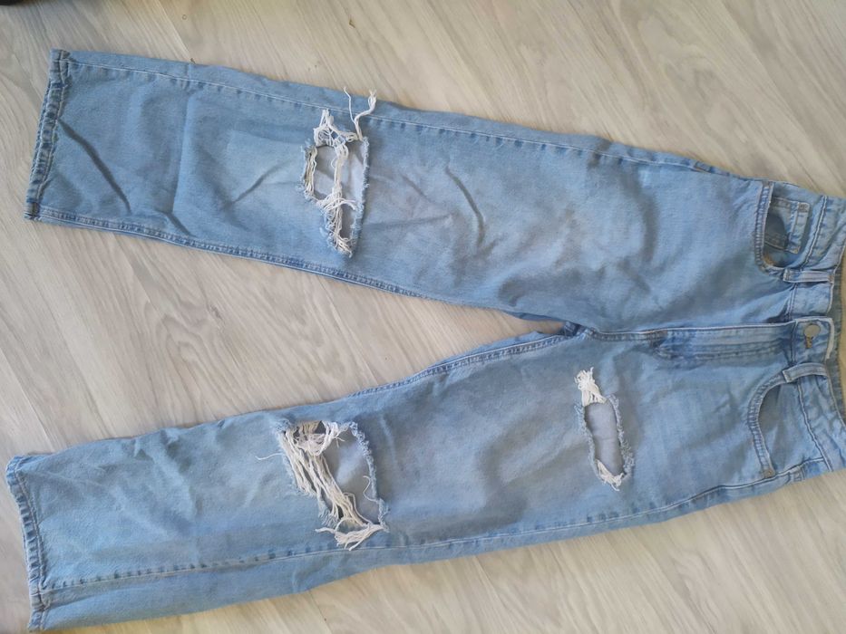 Дънки Манго с широк модел