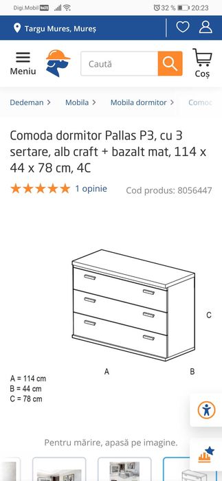 Pat matrimonial cu saltea