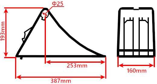 Клин за колела LOKHEN G46 с метална вложка и монтажна скоба
