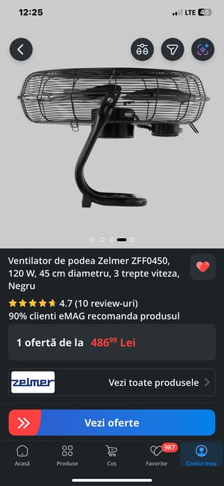 Ventilator de podea ZELMER