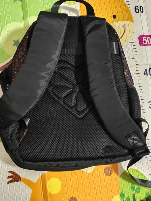 Ghiozdan Negru Girl Power Glitter - Miss Lemonade