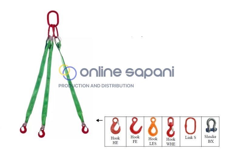Плоски лентови сапани с 1–4 рамена – до 25 т, сертифицирани EN1492-1