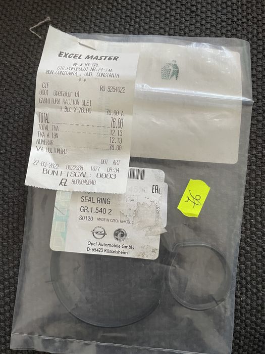 Garnitura racitor ulei Opel Astra J
