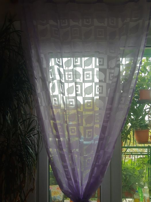 Пердета,лилави,два броя с  панделки за връзване ,разделяне ,декорация