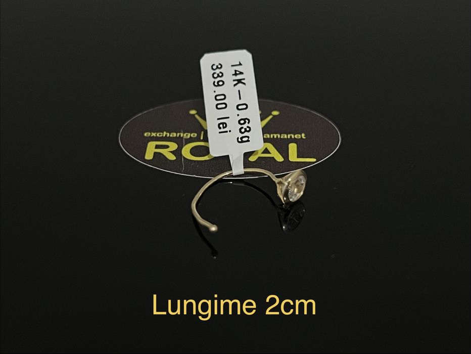 Bijuteria Royal CB : Cercel buric aur nou 14k 0,63gr