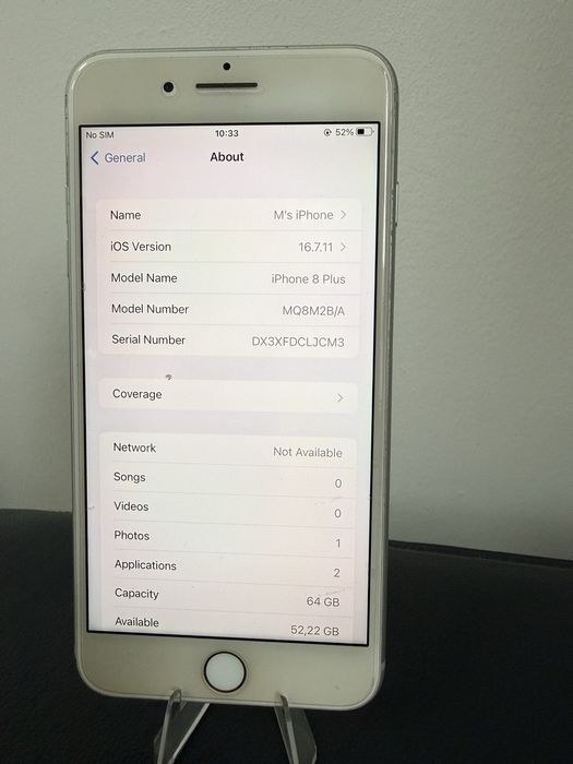 iPhone 8 Plus 100% Baterie