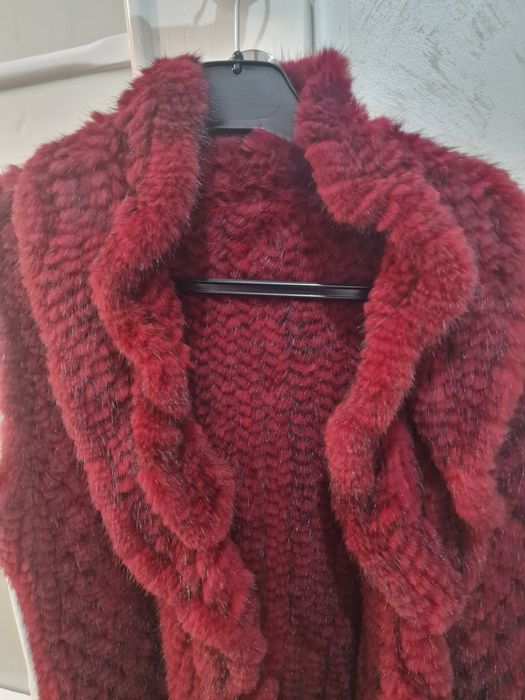 Vesta din blana de nurca impletita