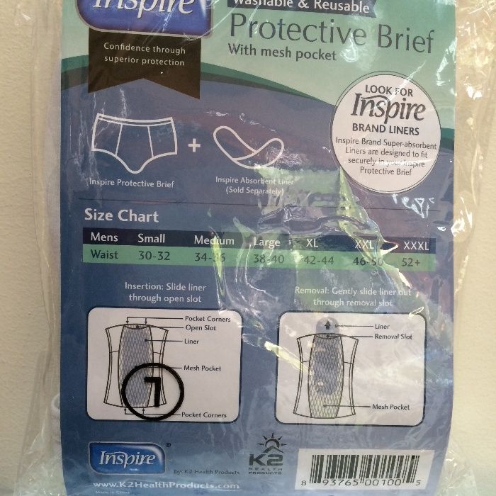 Нижнее белье мужское с сетчатым карманом внутри, размер L (38-40), США