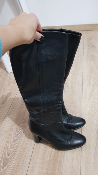 Cizme lungi piele