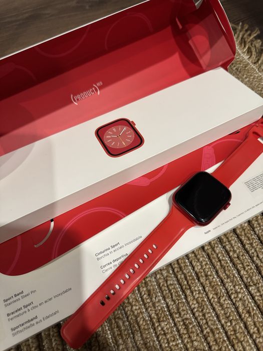 Apple watch 8 (45mm) Product Red, часы эпл вотч