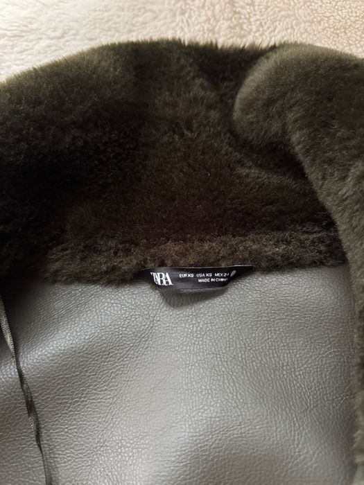 Зелено зимно пухкаво яке от Zara