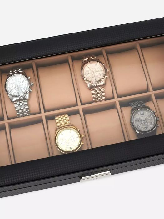Шкатулка для часов Carbon Fiber Leather Watch Вох 12