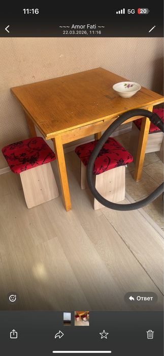 Стол и стулья срочно за 8000