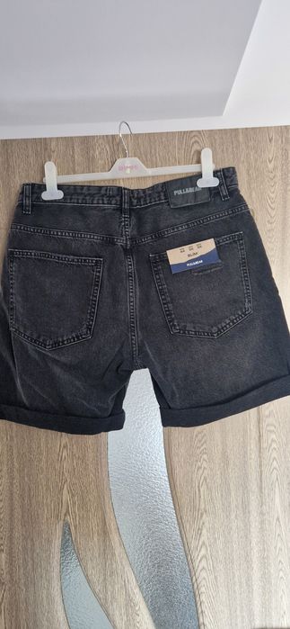 Blugi scurti SLIM FIT, Marimea 44 Bershka si Pull&Bear -3 perechi- negru si albastru NOI)