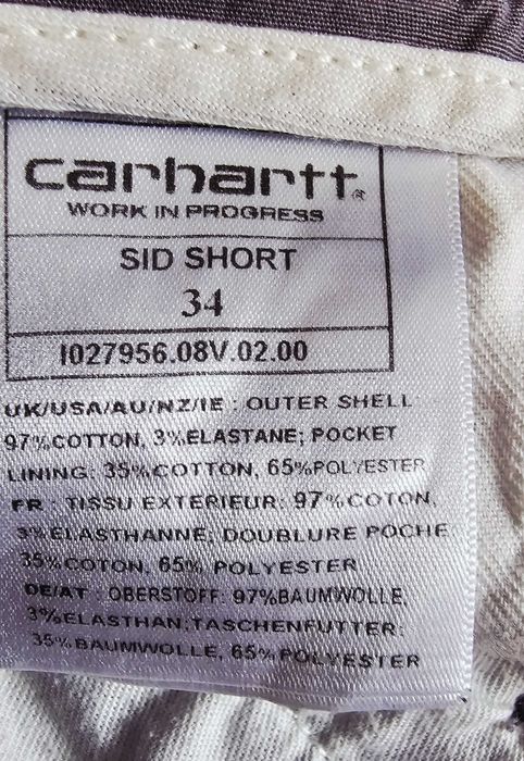 Pantaloni Scurți Carhartt WIP Sid Short - Mărimea 34  L - Gri Antracit