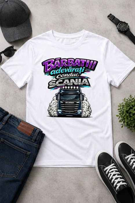 Tricou cu mesaj pentru barbati, sofer de tir