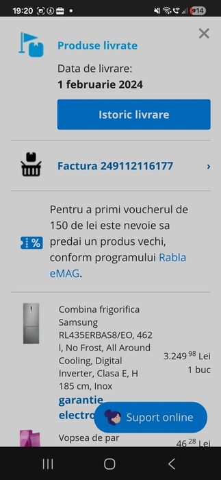 Combina frigorifica Samsung