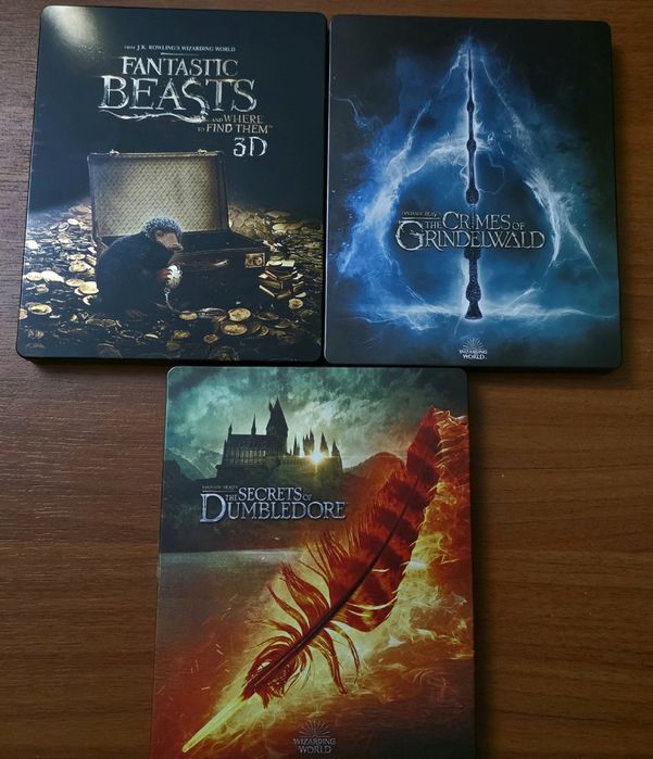 Vand trilogia steelbook Fantastic Beast bluray 3D+2D nou, nerulat