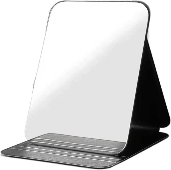 Oglinda machiaj pliabila, 16 x 21.5 cm, portabila, neagra