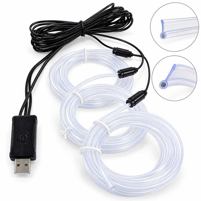 Светлини за кола, Диодна лента rgb 3бр, 5м. с USB накрайник