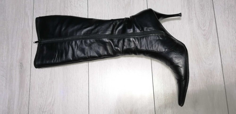 Cisme dama, negre, piele naturala, marime 39