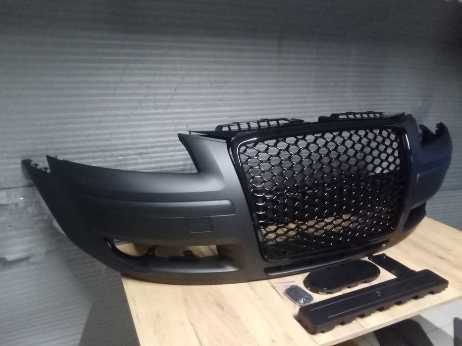 Pachet bara+grila masca radiator rs look fata Audi A3 2005-2008