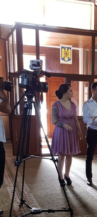 Rochie de seara roz cu sclipici