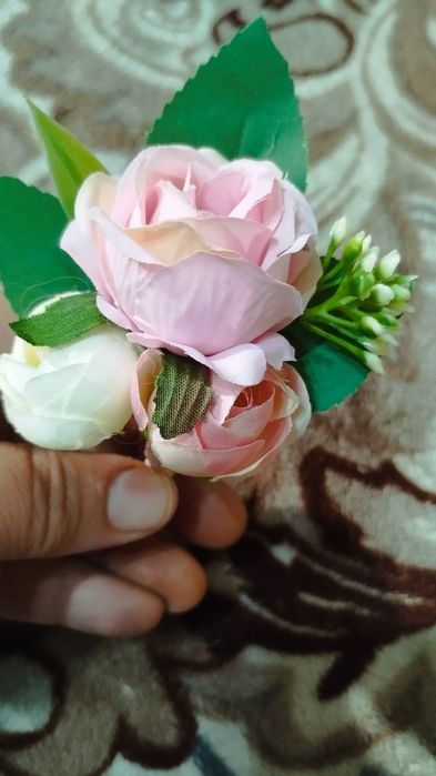 Свадебный букет, бутоньерки и браслет