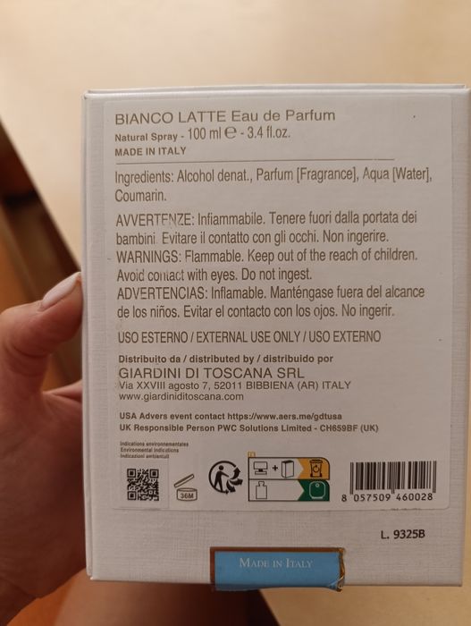 Нов парфюм Bianco Latte,Gardini di Toskana