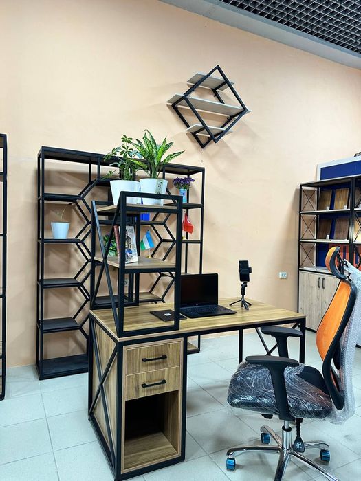 Офисный Стол| полки|писменный|комютерный|лофт|stol jovon|kompyuter s