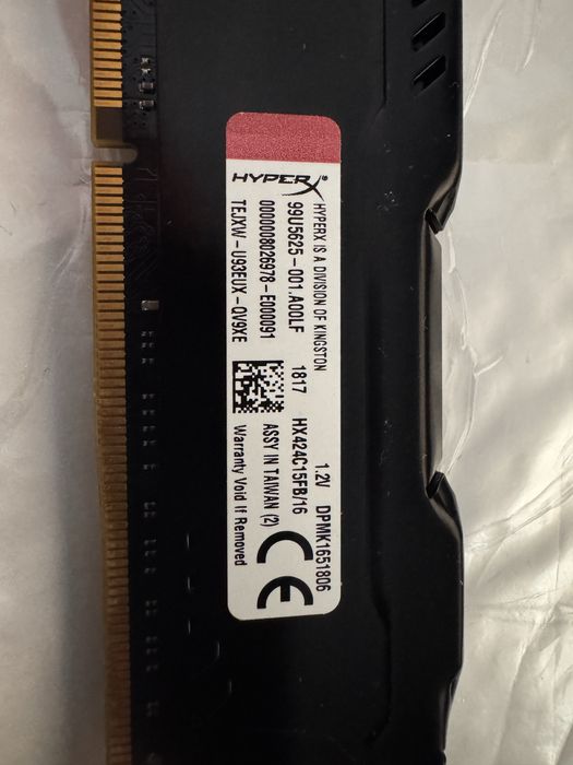 Memorie RAM 16GB DDR4 Hyper X Fury 1x 16GB HX424C15FB/16   16GB RAM Gaming