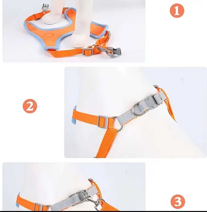 Повод и регулируем нагръдник за кучета