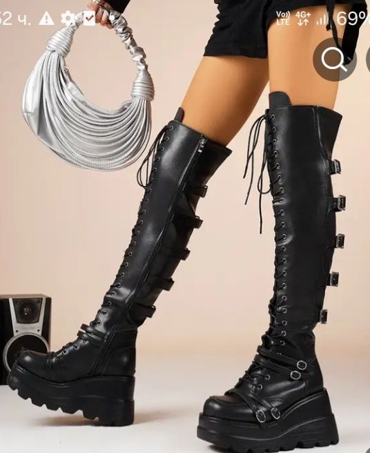 Дамски ботуши с платформа