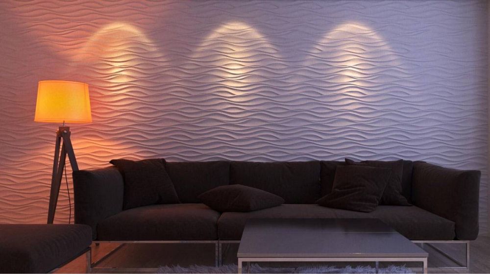 3D panel wave волна 3д панели декор гипс