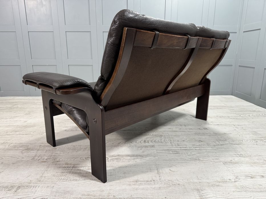 Винтидж кожен диван 2-ка Arne Norell Д1109