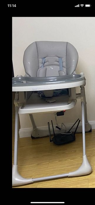 Scaun de masă pentru bebeluși Yummy gri kinderkraft