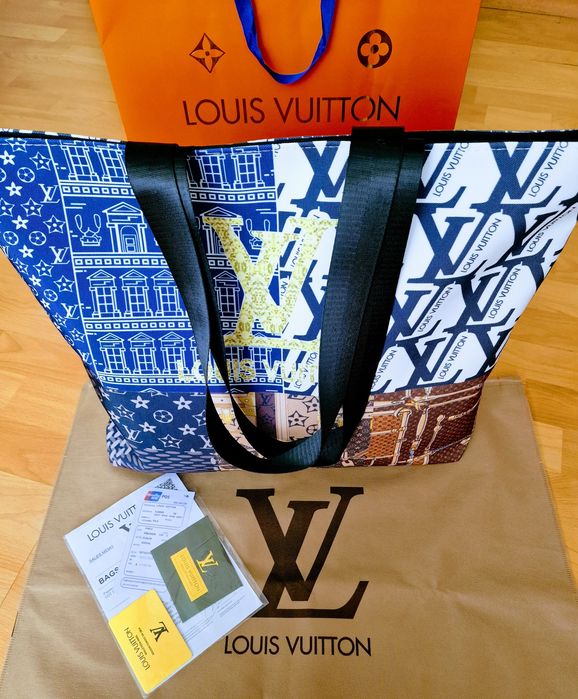 Geanta damă Louis Vuitton Maxy, material textil,saculet, etichetă