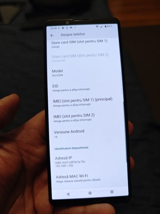 Sony Xperia 5 IV Black - 128GB - Aspect 10/10 - Liber rețea