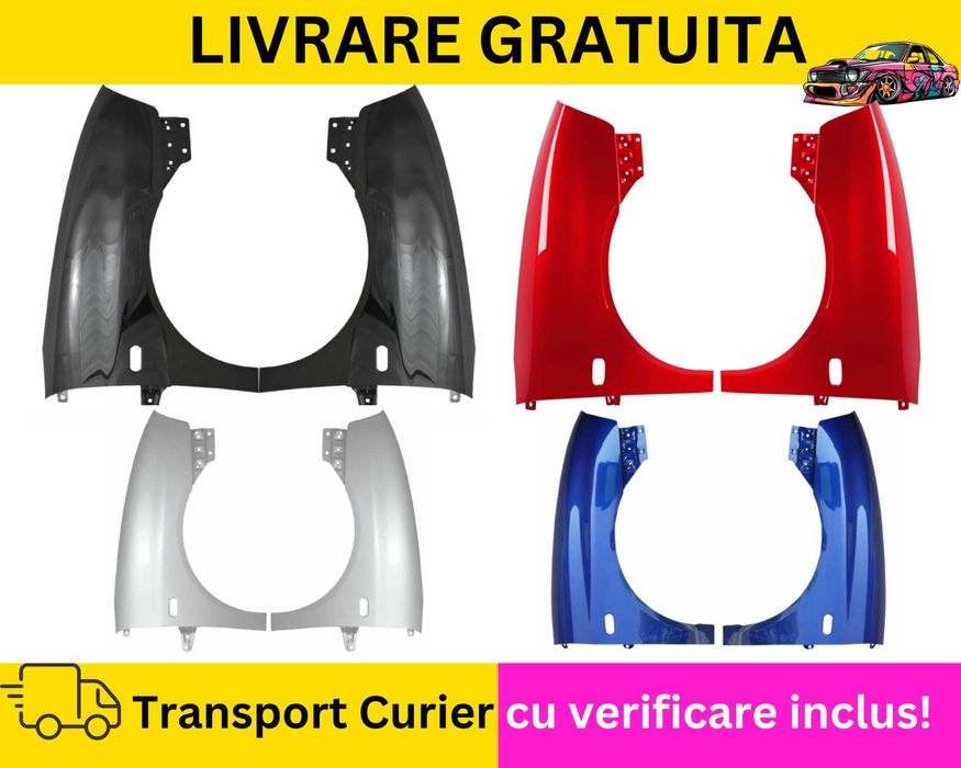 Aripi fata Negru Rosu Gri Albastru Galben Alb Seat Ibiza 6L Cordoba 2002-2008 VOPSITE TU Alegi culoarea