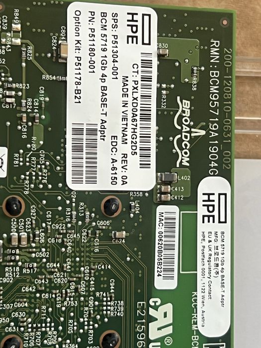 placă de rețea server profesională quad-port