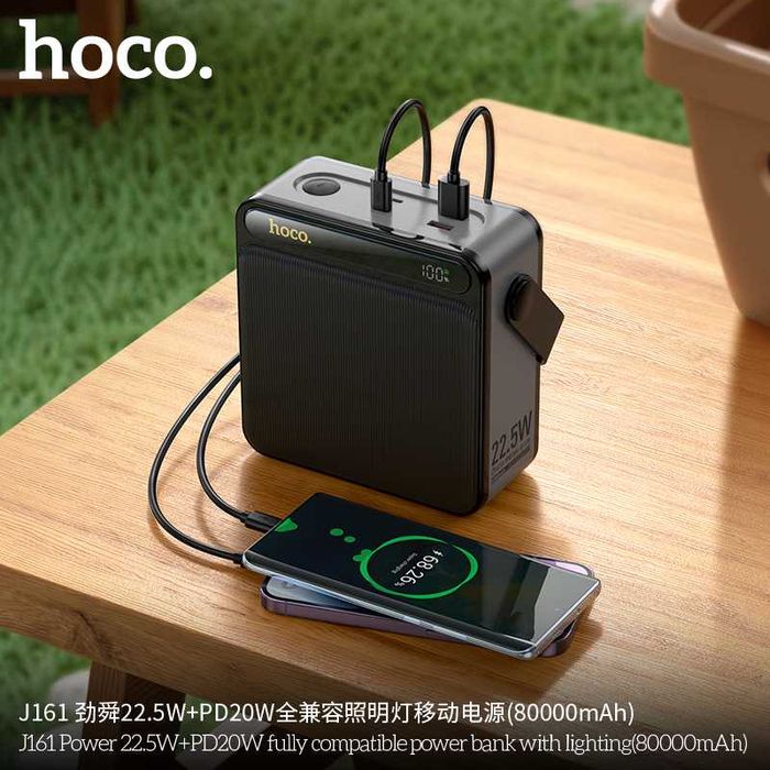 Hoco J161 Power 22.5W+PD20W Power Bank 80000mAh QC3.0 For iPhone 16 17