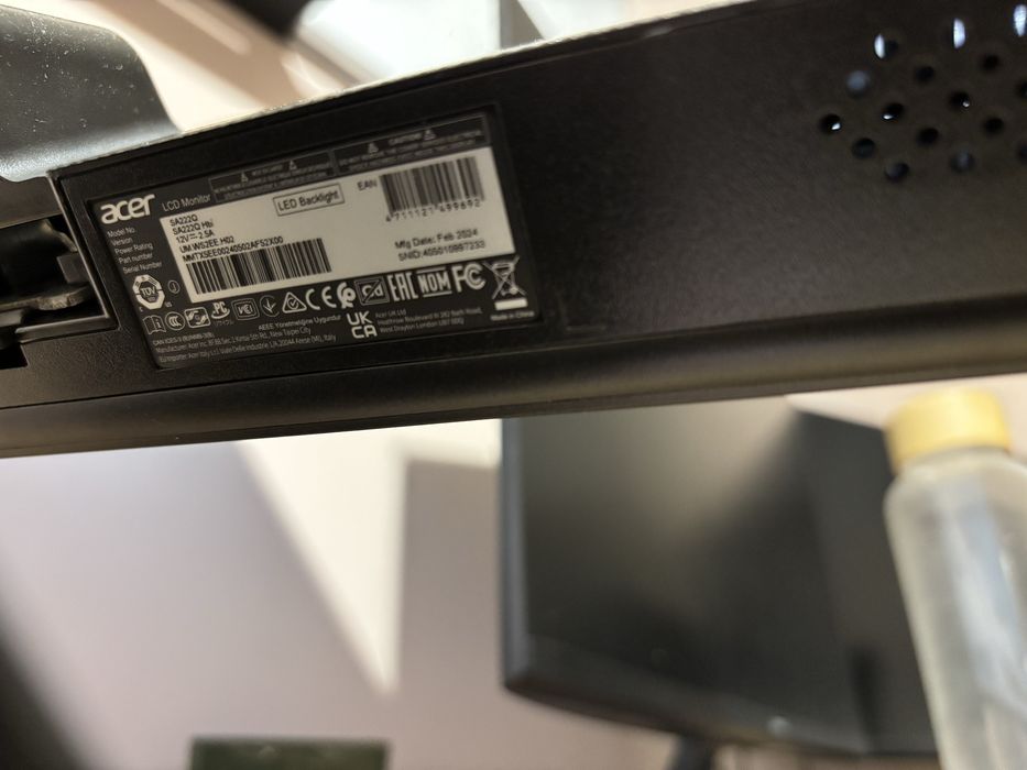 Монитор Acer SA222Q Hbi 22” Full HD 100Hz 1ms VA FreeSync Отлично състояние