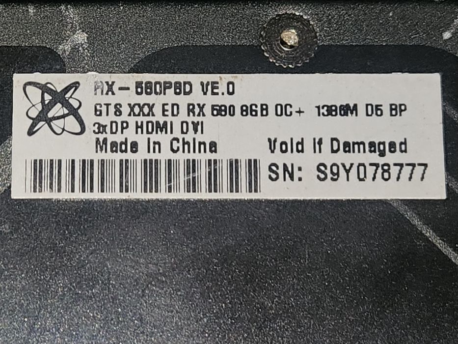 placa video radeon rx580 8gb OC