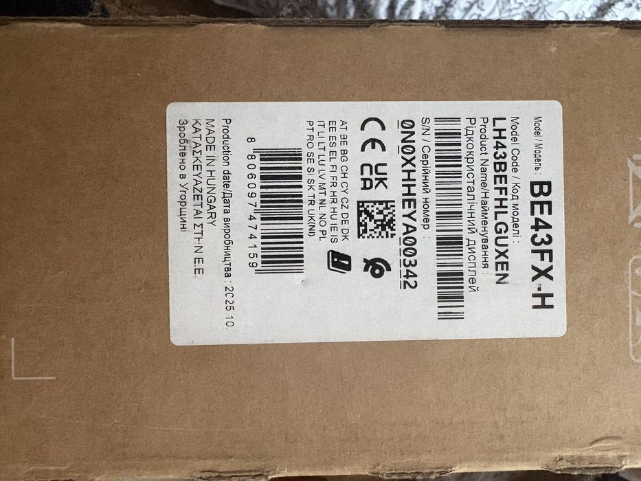 Smart Tv Samsung LH43BECHLGUXEN